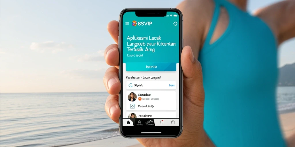 Tampilan antarmuka aplikasi 8SVIP dengan fitur Lacak Langkah yang menarik.