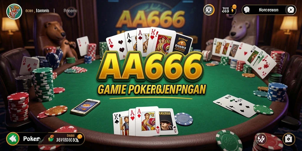 Tampilan antarmuka AA666 dengan beragam fitur Poker menarik.