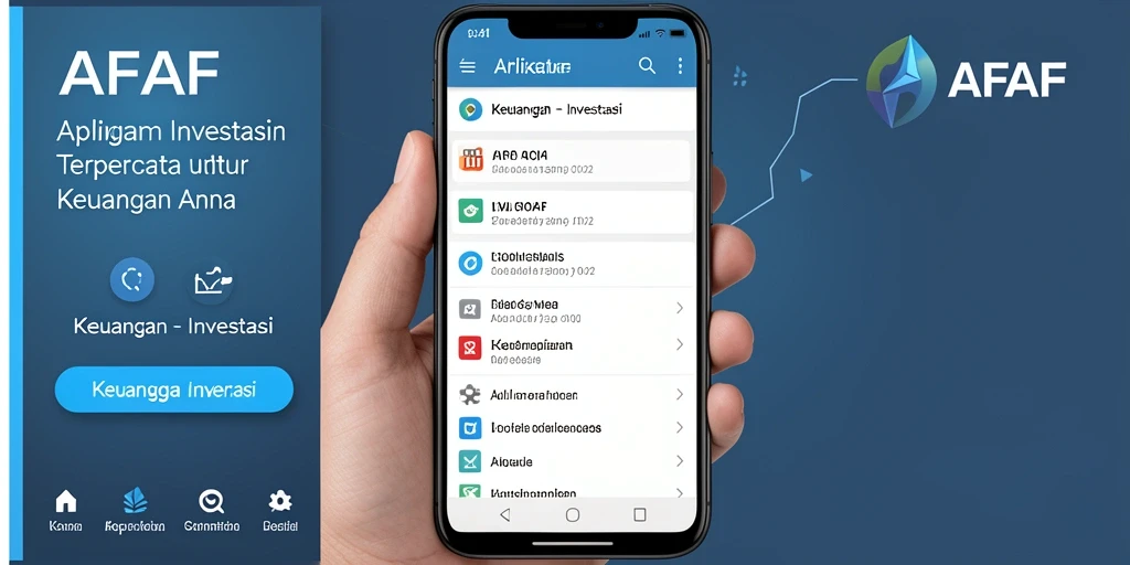 Antarmuka pengguna AFAF yang sederhana dan informatif untuk investasi.