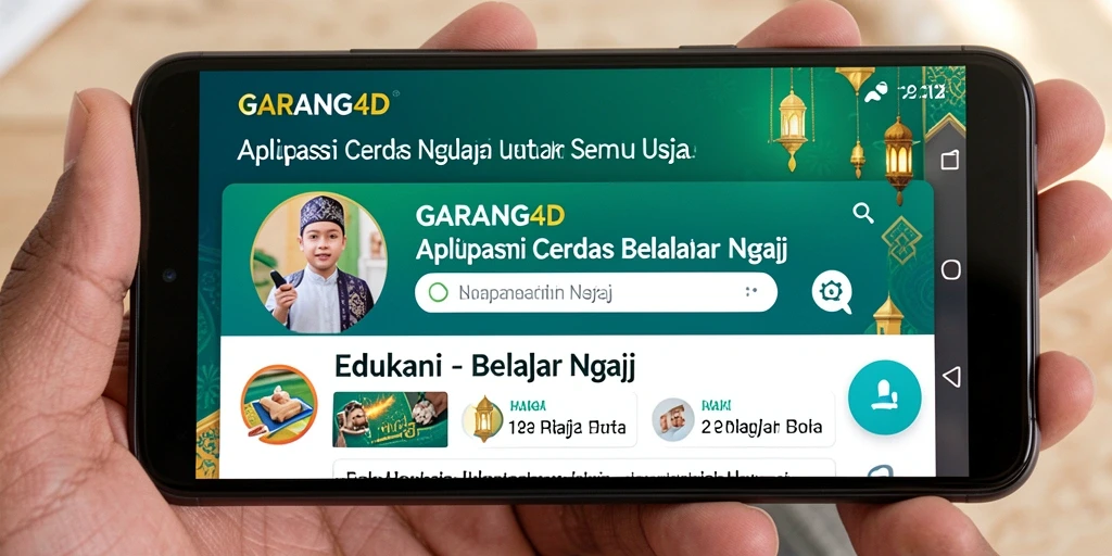 Tampilan antarmuka aplikasi GARANG4D yang interaktif dan edukatif.