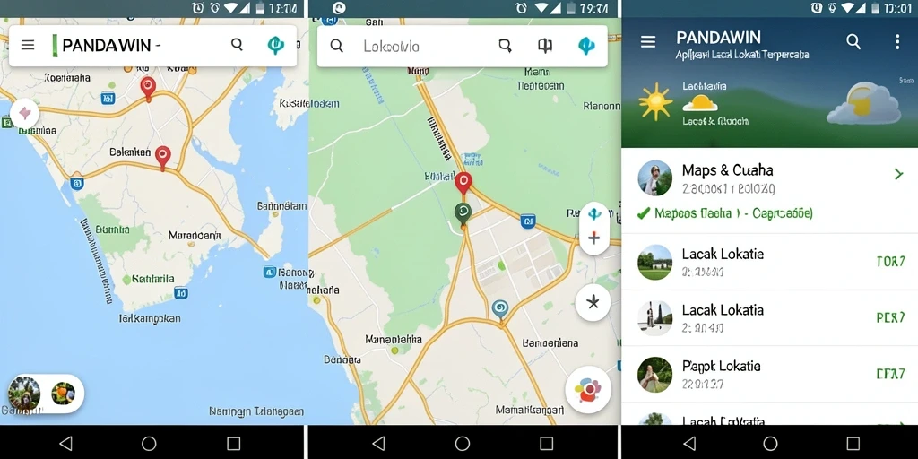 Tampilan antarmuka aplikasi Lacak Lokasi yang intuitif dan informatif.