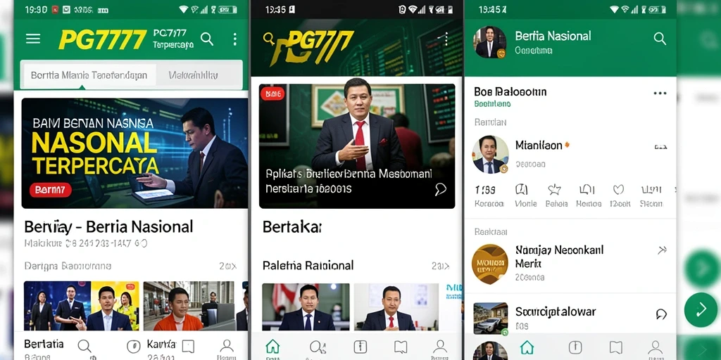 Tampilan antarmuka PG777 yang menarik dan informatif.