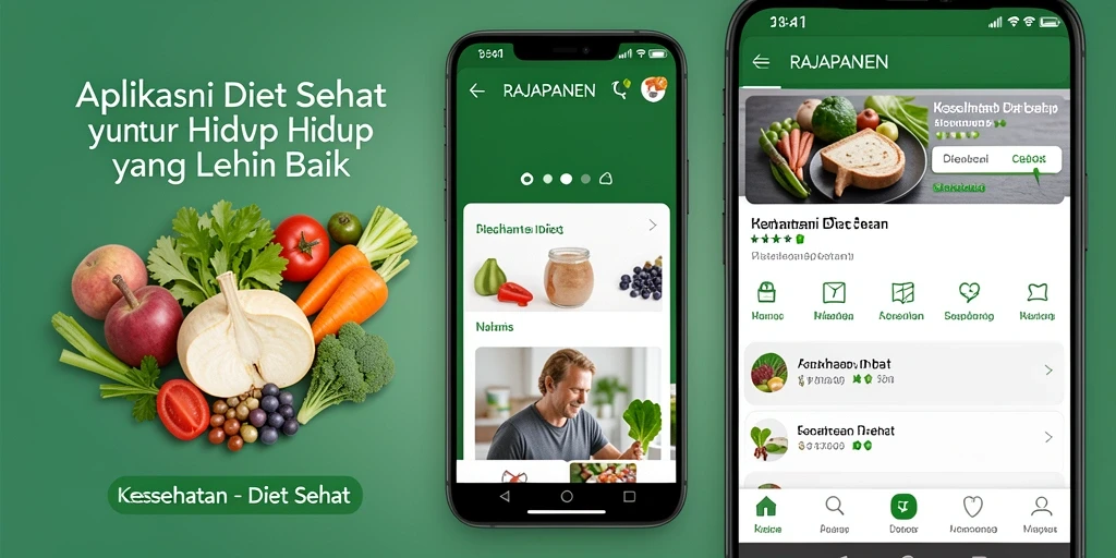 Antarmuka RAJAPANEN yang menarik dan fungsional untuk Diet Sehat.