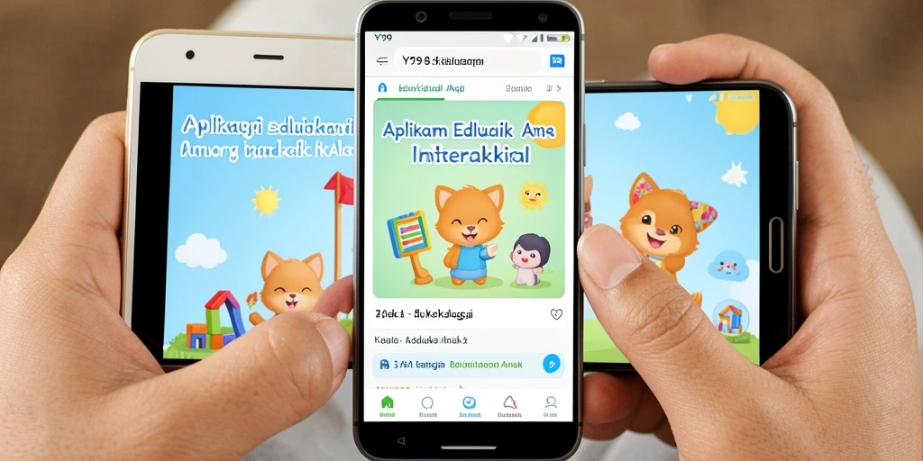 Tampilan antarmuka Y89 yang ramah dan menarik untuk anak.